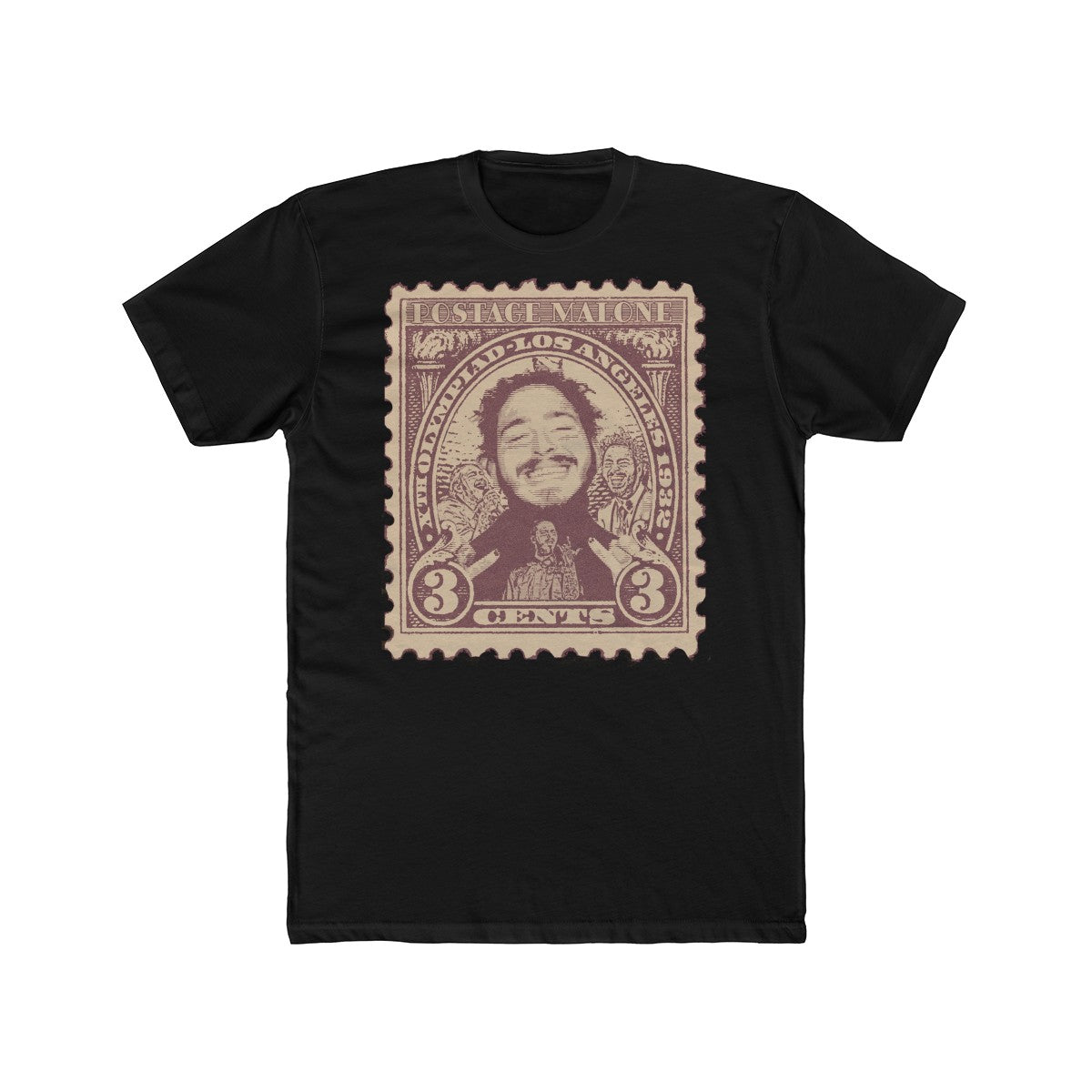 Postage Malone ( Post Malone ) Funny Old Stamp Collage Tee
