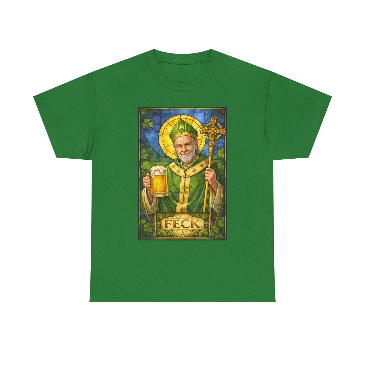 St. Feckin’ Paddy – Watercolor Irish Saint Beer Shirt | Funny St. Patrick’s Day Tee