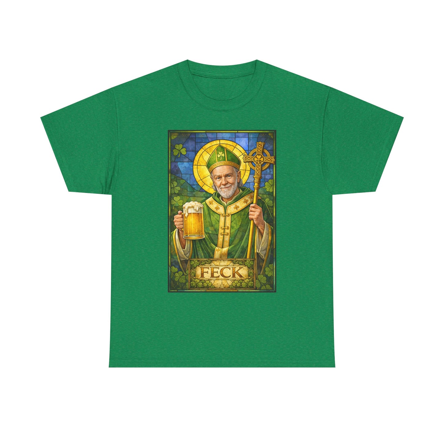St. Feckin’ Paddy – Watercolor Irish Saint Beer Shirt | Funny St. Patrick’s Day Tee