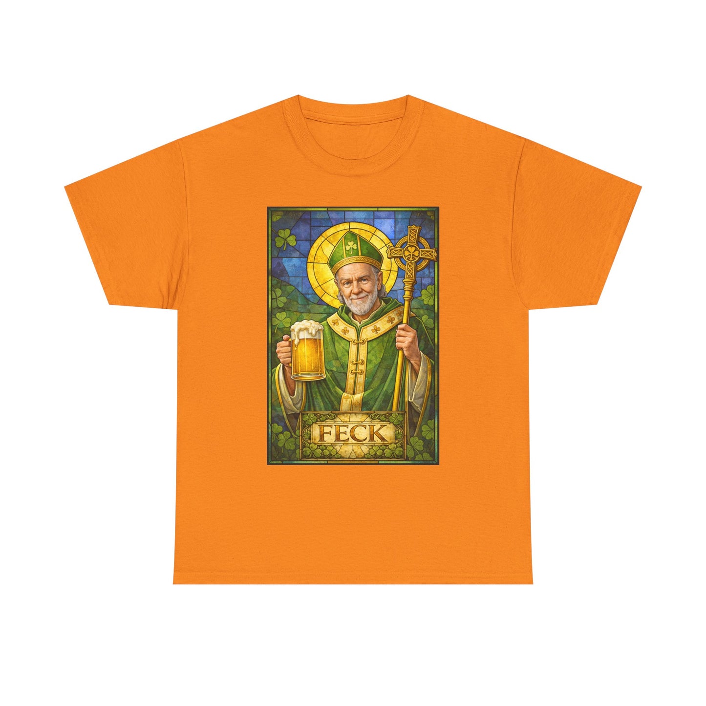 St. Feckin’ Paddy – Watercolor Irish Saint Beer Shirt | Funny St. Patrick’s Day Tee