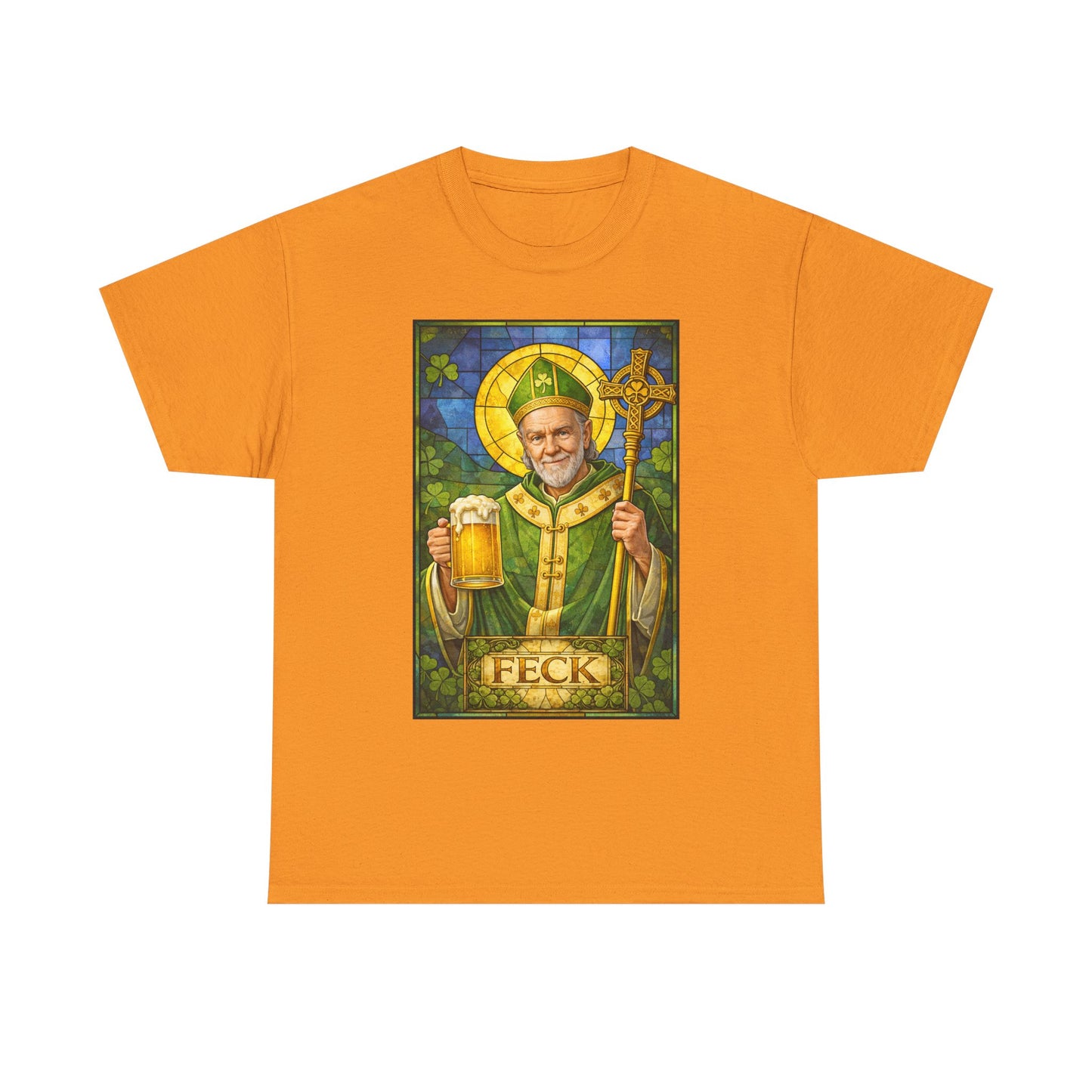 St. Feckin’ Paddy – Watercolor Irish Saint Beer Shirt | Funny St. Patrick’s Day Tee