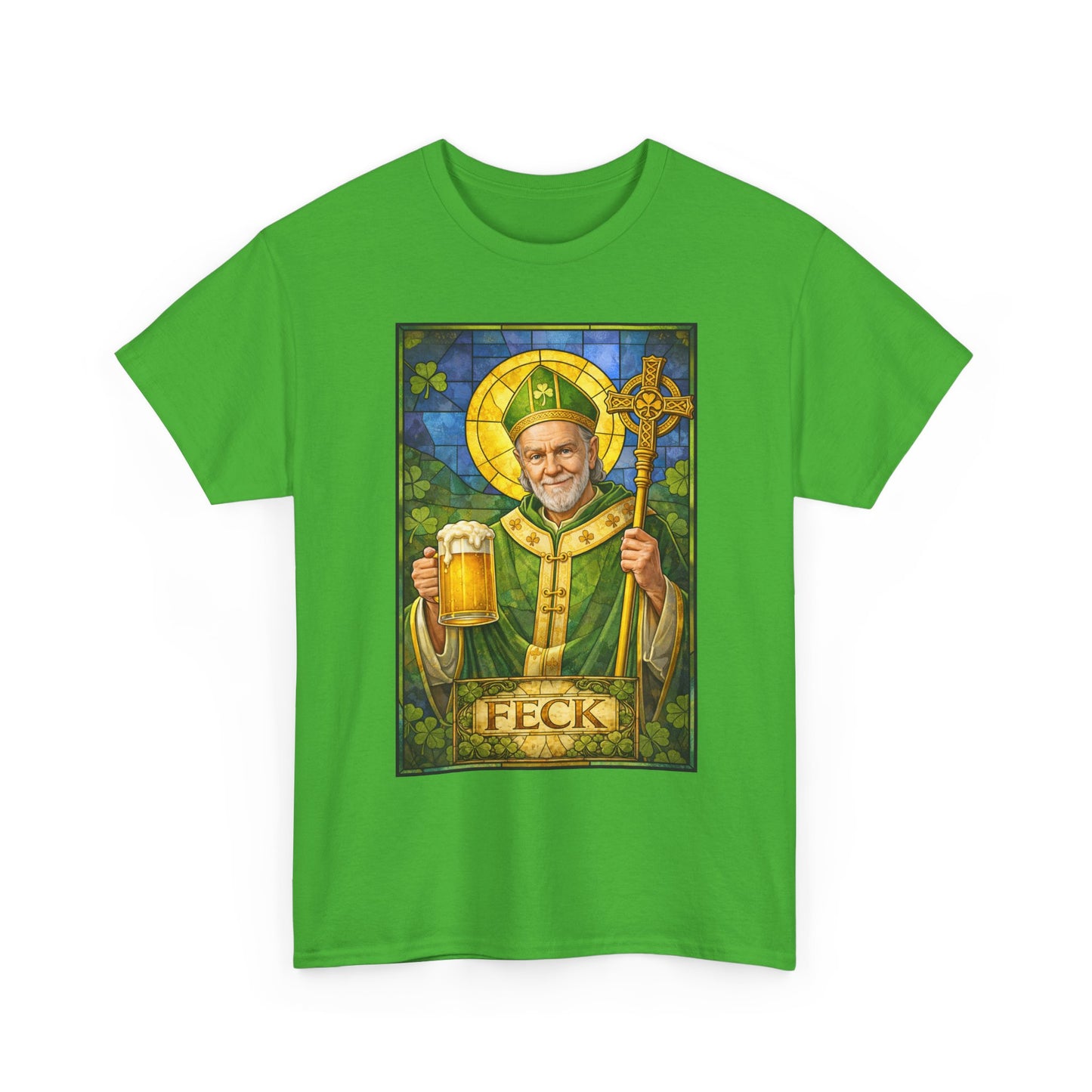 St. Feckin’ Paddy – Watercolor Irish Saint Beer Shirt | Funny St. Patrick’s Day Tee