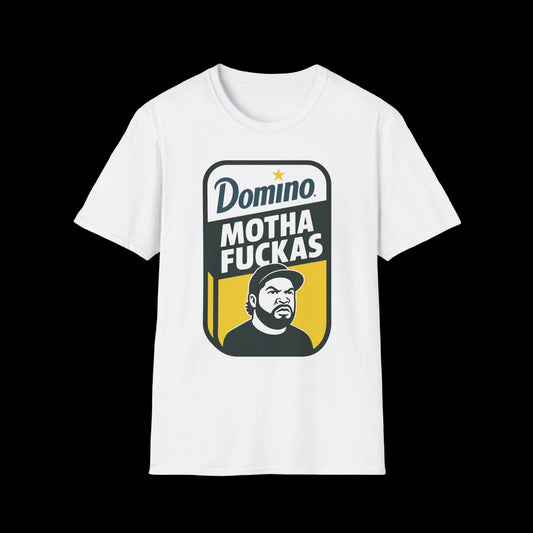 Domino Motha Fuckas Unisex T-Shirt — Funny Parody Retro Logo Tee