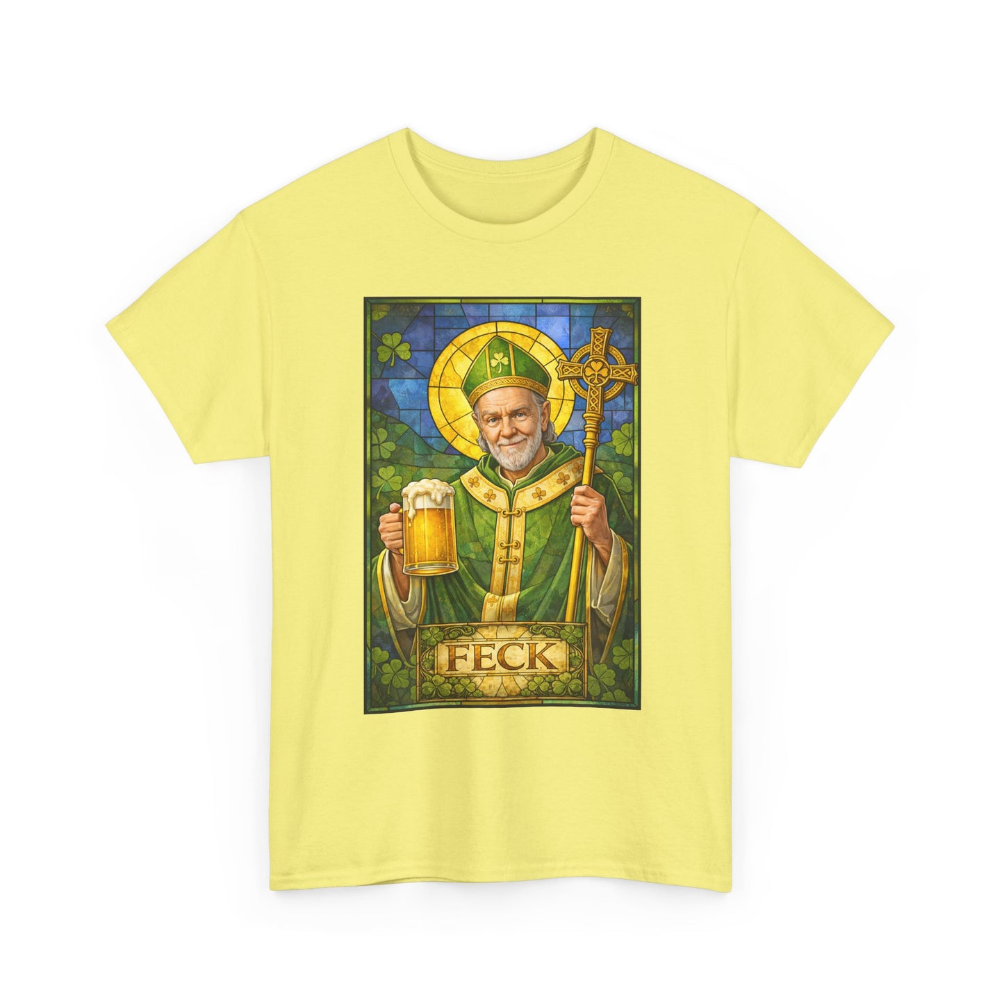 St. Feckin’ Paddy – Watercolor Irish Saint Beer Shirt | Funny St. Patrick’s Day Tee