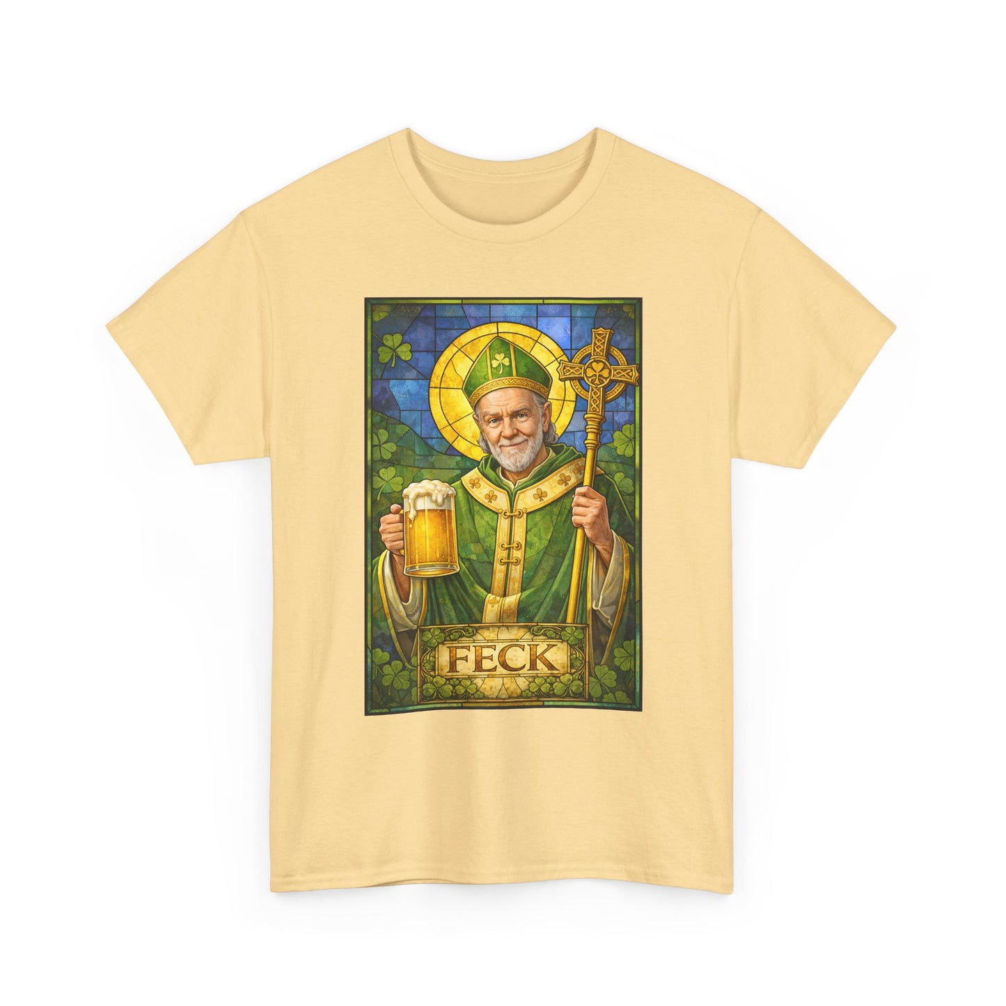 St. Feckin’ Paddy – Watercolor Irish Saint Beer Shirt | Funny St. Patrick’s Day Tee