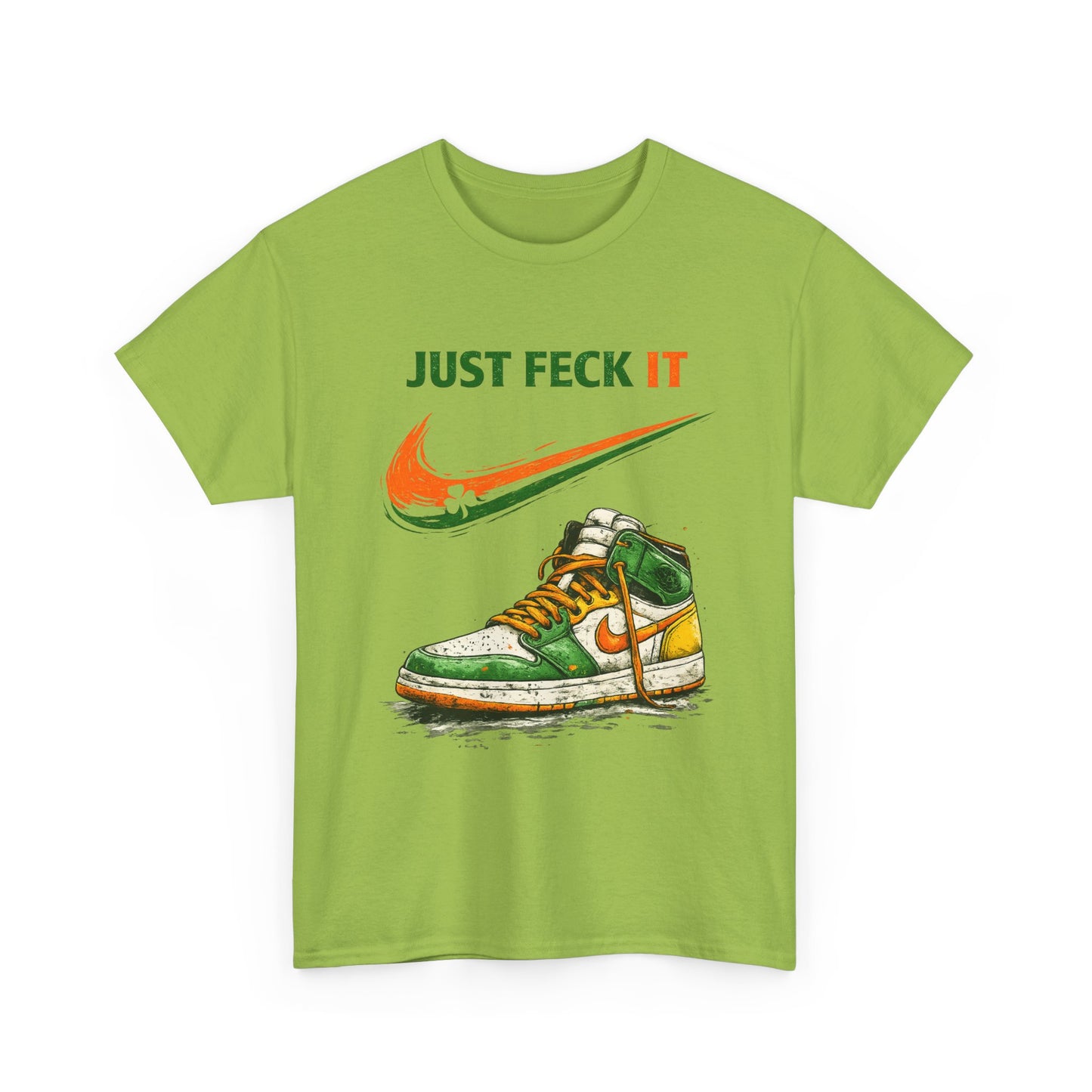 Just Feck It – Irish Parody Sneaker Tee | St. Patrick’s Day Streetwear Shirt
