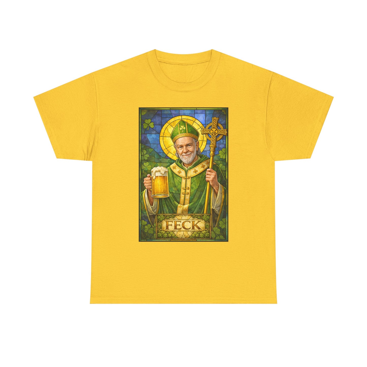 St. Feckin’ Paddy – Watercolor Irish Saint Beer Shirt | Funny St. Patrick’s Day Tee