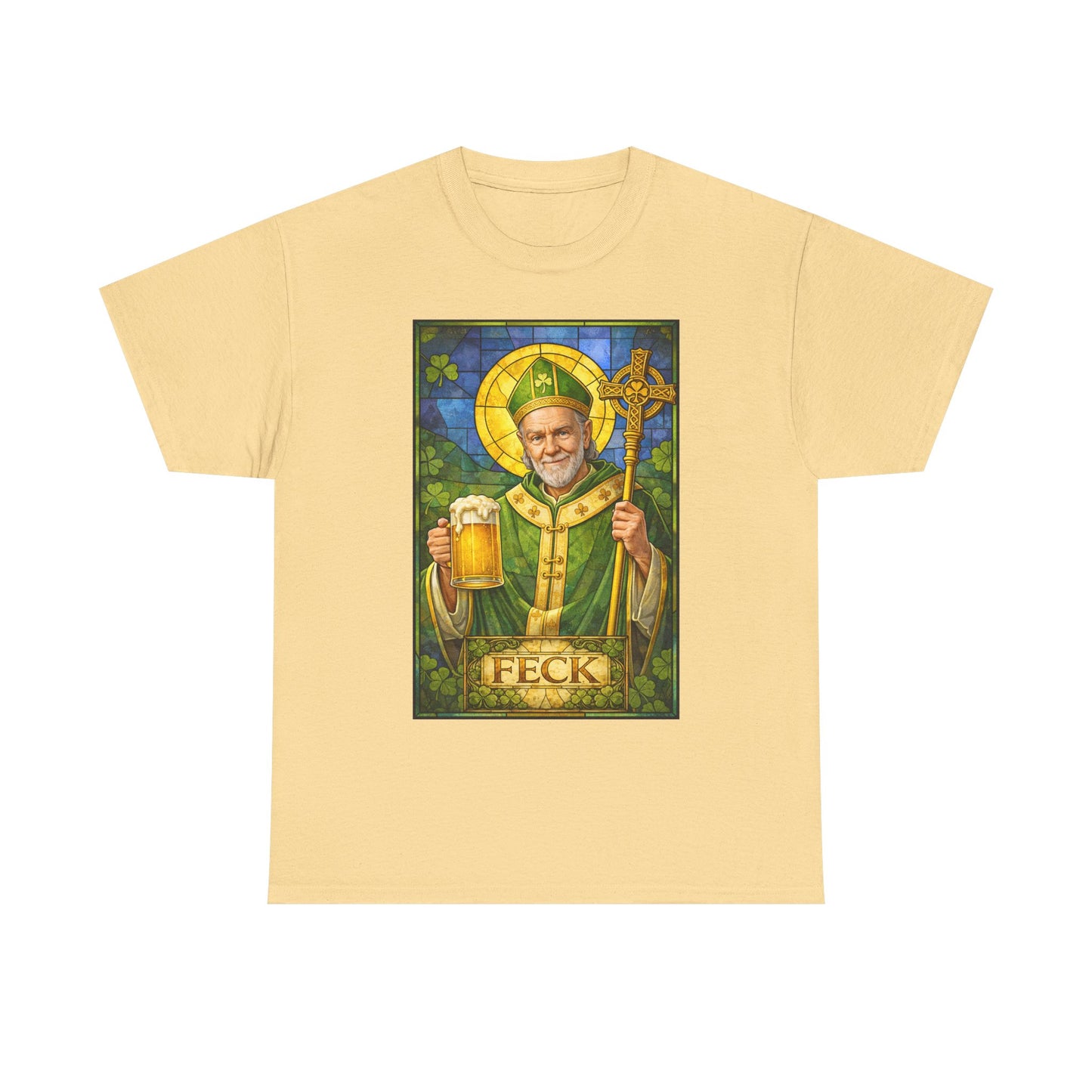 St. Feckin’ Paddy – Watercolor Irish Saint Beer Shirt | Funny St. Patrick’s Day Tee
