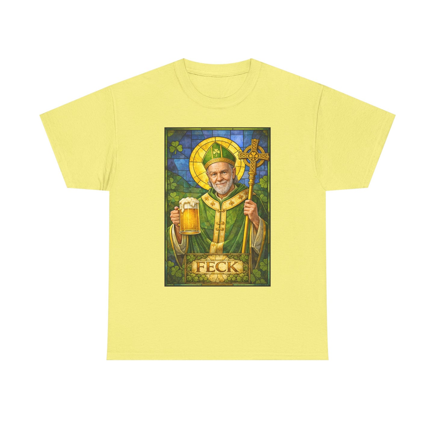 St. Feckin’ Paddy – Watercolor Irish Saint Beer Shirt | Funny St. Patrick’s Day Tee