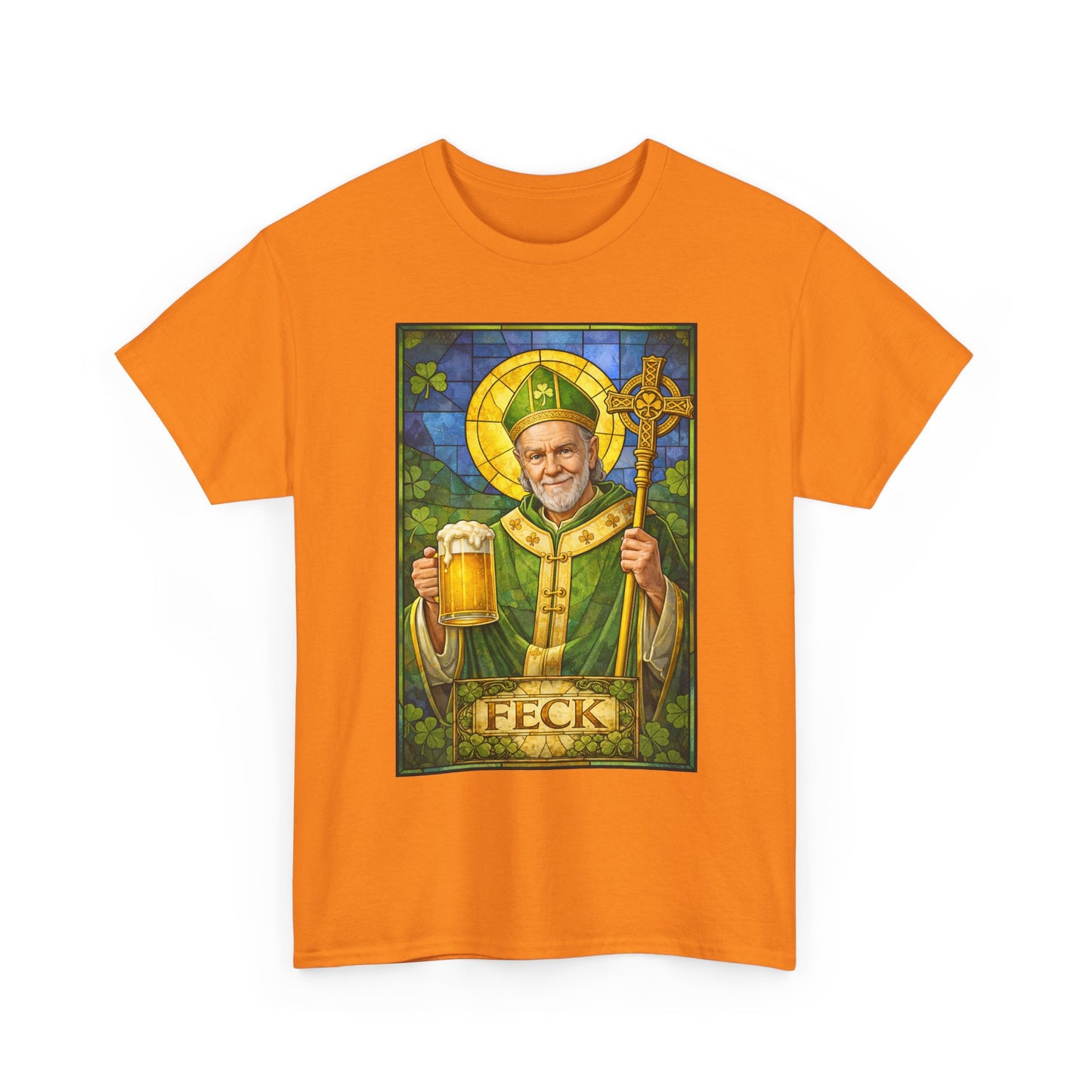St. Feckin’ Paddy – Watercolor Irish Saint Beer Shirt | Funny St. Patrick’s Day Tee