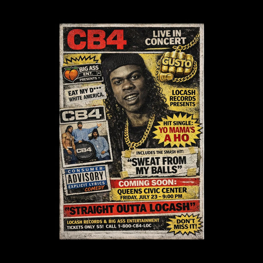 CB4 – Gusto Live in Concert | Vintage Hip-Hop Parody Poster