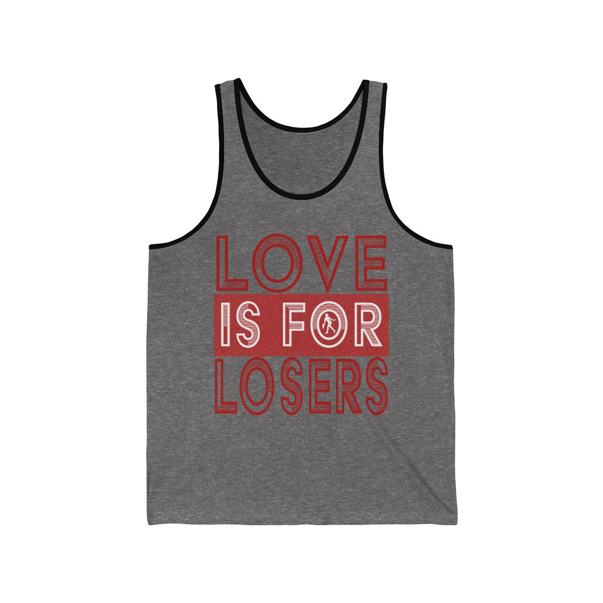 Love Is For Losers Funny Tennis Score Tank Top With Vintage Female Tennis Player