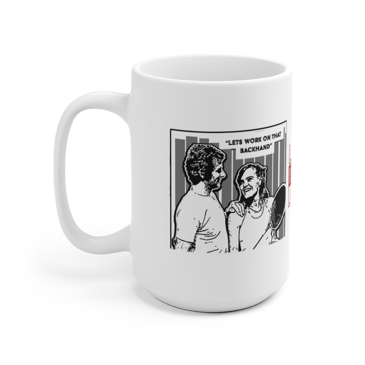 Love Is For Losers Funny Backhand Tennis Mug