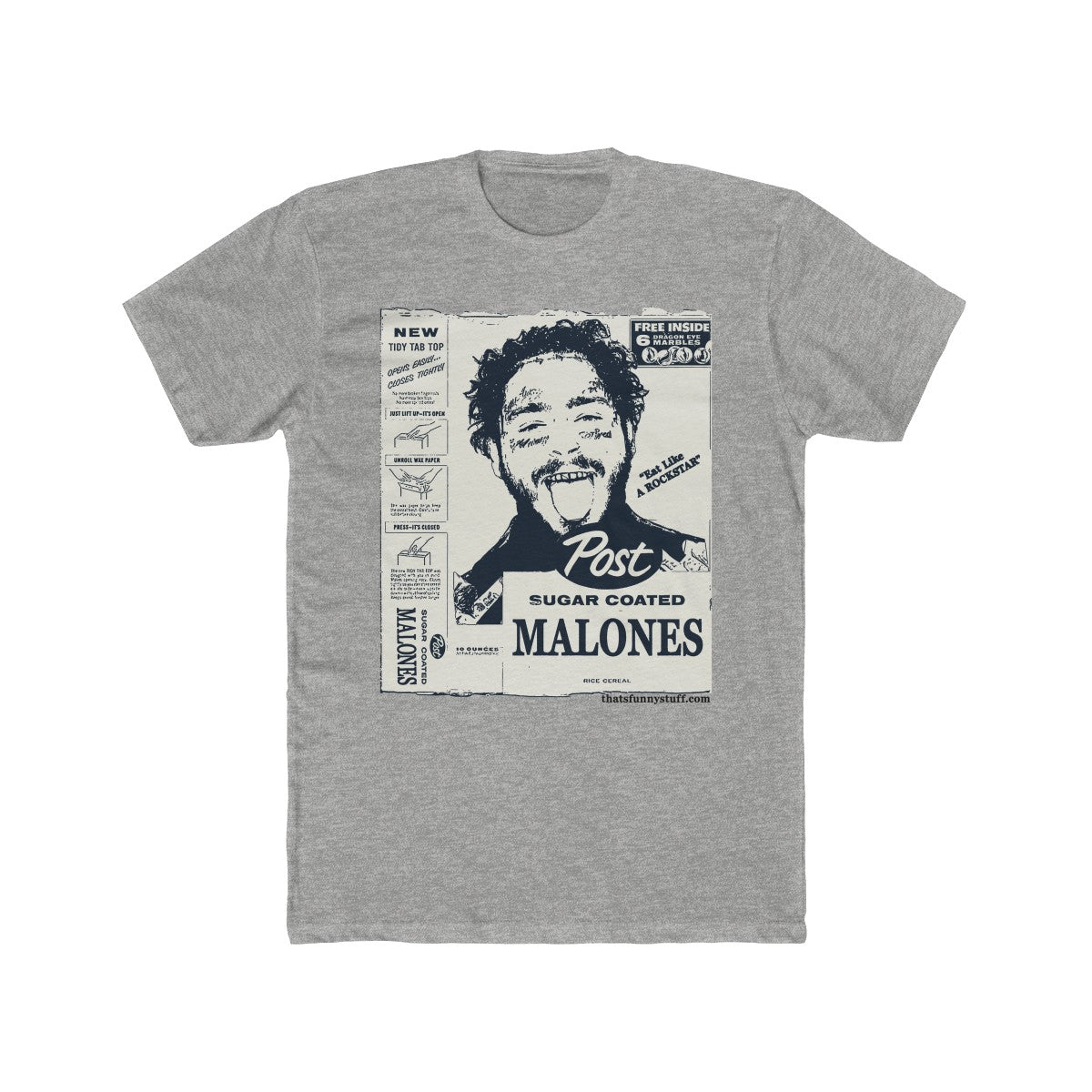Post Malones Cereal Post Malone Eat Like A Rockstar Funny Graphic Tee