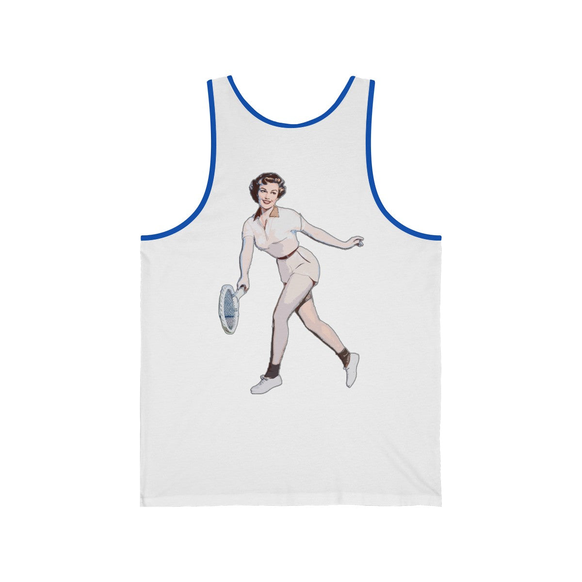 Love Is For Losers Funny Tennis Score Tank Top With Vintage Female Tennis Player