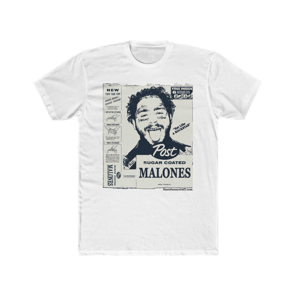 Post Malones Cereal Post Malone Eat Like A Rockstar Funny Graphic Tee